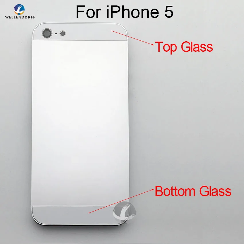 1 комплект заднее стекло для iPhone 5 5S SE задний корпус Стекло Верхняя Нижняя часть запасные части с камерой вспышка объектив круг+ 3m наклейка