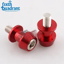 Red 10mm font b Motorcycle b font CNC Rear Stand Swing Arm Spool Sliders Stand font