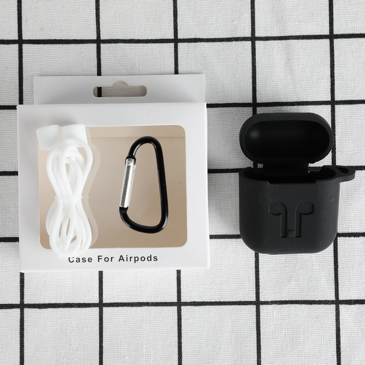 Мягкий защитный чехол DOITOP для Apple Airpods силиконовый С Пылезащитным штекером