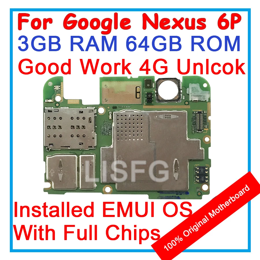 3g ram 64 Гб rom для HUAWEI Google Nexus 6 P 6 P Материнская плата разблокировка оригинальная материнская плата с чипом