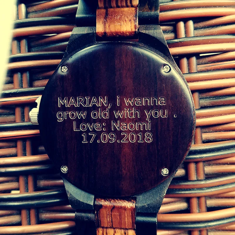 Уникальные персональные индивидуальные часы с фото принтом бамбуковые деревянные часы для мужчин и женщин винтажные часы семейный подарок Прямая поставка