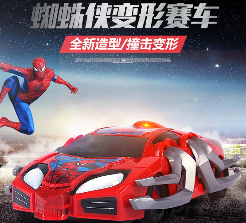 Marvel, супергерой, Человек-паук, робот, автомобиль, 1:24, радиоуправляемые машины, 2,4 г, 8 км/ч, гоночный автомобиль, дистанционное управление, трюк, автомобиль, игрушки для детей, подарки