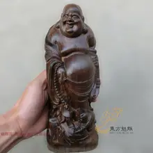 Китайская коллекция, резьба по дереву, большой живот, украшения Будды