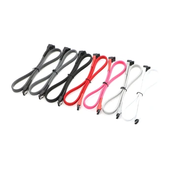 

10pcs/Lot 45cm/ 60cm SATA III 6Gbps 7Pin Right Angle to Straight cable.