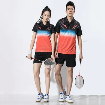 

Adsmoney Men Women Badminton Jersey Clothes ,sports breathable tennis shirt Suit,Tennis T-shirts ,badminton t shirts + Shorts,