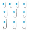 30pcs/lot jig hooks Carbon Steel Big Long Shank Fishing Hooks Sea Hook Pint Hook with Eyes with barb fishing accessories ► Photo 3/6