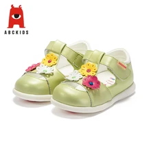 ABC KIDS Spring Children's Shoes for Girl Leather Shoes Breathable Anti-Slip Casual Walking Shoes with Floral Sneakers Soft 