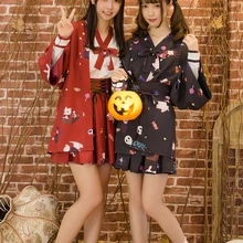 Милое Платье Лолиты принцессы, наборы, дизайн, Хэллоуин, ограниченное улучшение и банный халат, юбка SK, костюм для женщин LG088