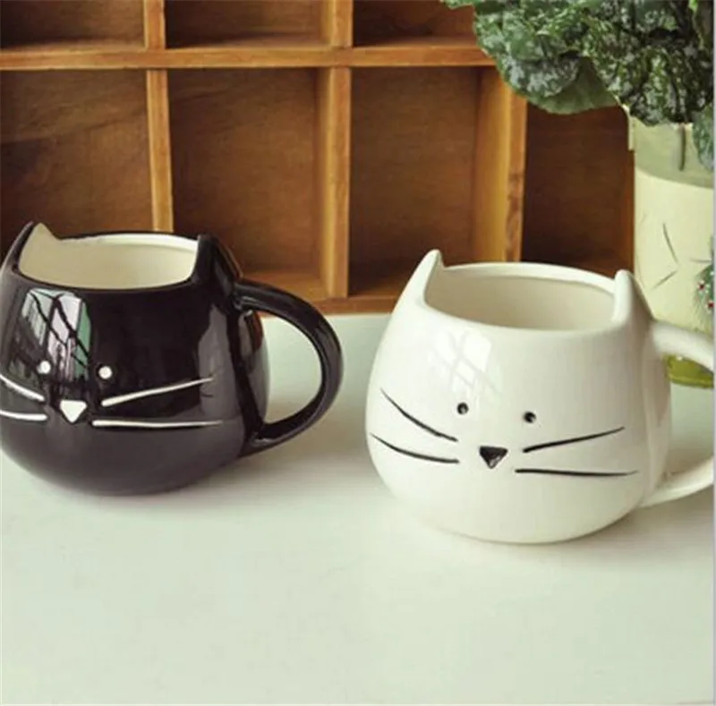 Новинка милая чашка в виде кошки кружка для кофе с животным молоком керамическая