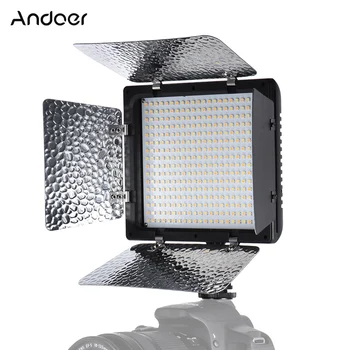 

Andoer W368-Ⅱ Dual Color Temperature LED Video Light 3200K-6000K Adjustable Brightness Photography Light 368 LED Light Panel
