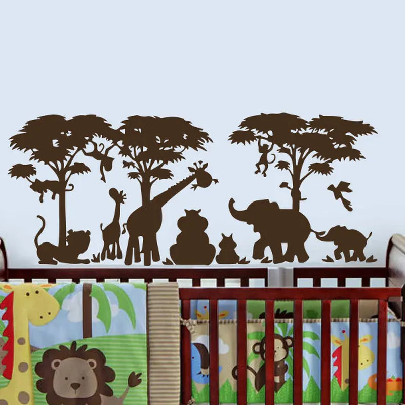 

Animal African Safari Vinyl Wall Stickers Home Decor Kids Children Nursery Bedroom Decor Jungle Decals