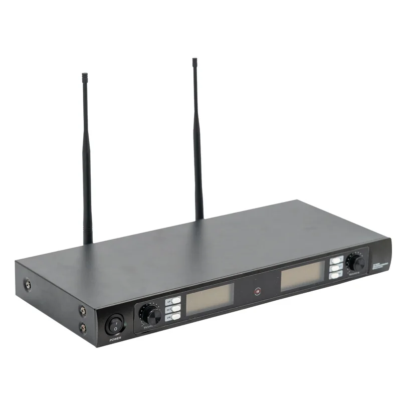 نظام ميكروفون لاسلكي مهني 920 T 2 قناة UHF الديناميكي المهنية 4 سماعات طوق خط مؤتمر
