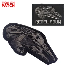 REBEL SCUM Millennium Falcon пользовательские нашивки Звездные войны тактический боевой дух Военный Патч крюк и петлевые Значки для рюкзаков пальто