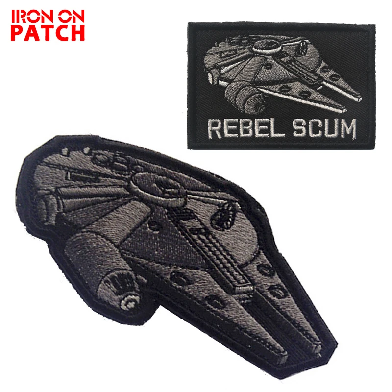 

REBEL SCUM Millennium Falcon Custom Star Wars patches tactical morale military patch Hook & Loop badges for backpacks coat