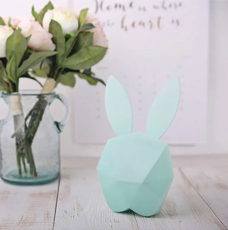 Rabbit night light Alarm Clock Voice activated led digital clock Intelligent Voice Control USB Charging Small Night Light AUG (8)