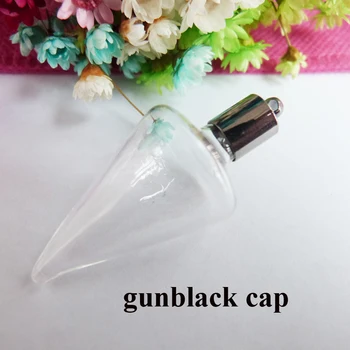 

new item 40x20mm fashion glass bottle with cap with rubber for diy necklace pendant accessories--100pcs