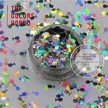 TCA100 лазерный, серебристый Форма Кубка 5 мм Размер блестки, зеркальный блеск для ногтей, Татто, художественное украшение и другие