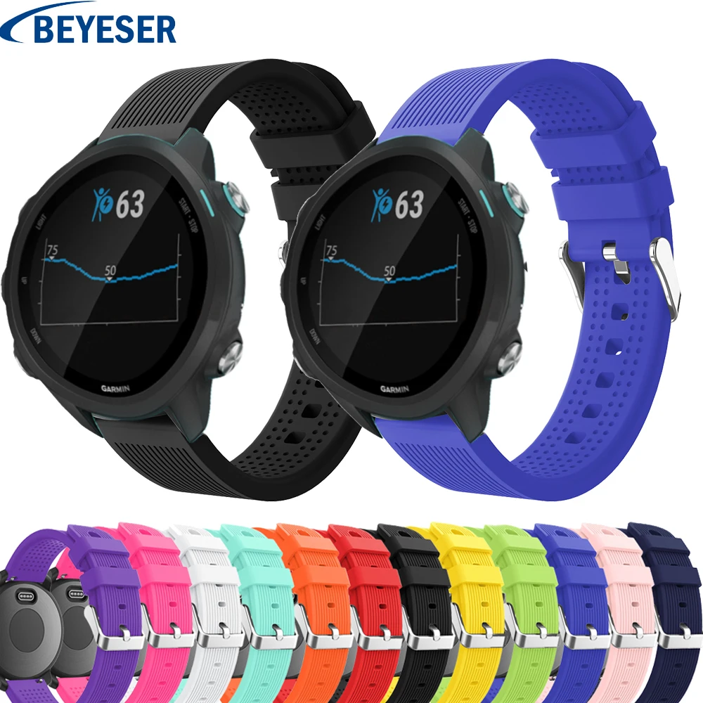 

Silicone 20mm Replacement Strap for Garmin Forerunner 245 Smart sport wristband for Garmin Forerunner 245M Bracelet Watch bands