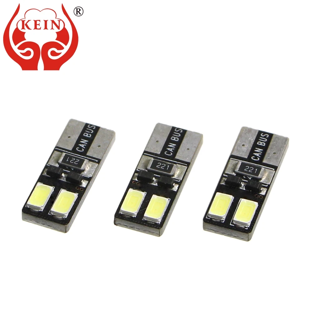 

KEIN 100PCS t10 led w5w led car bulb 194 168 Nonpolarity 5630 5730 4smd auto reading clearance door license plate light lamp 12V