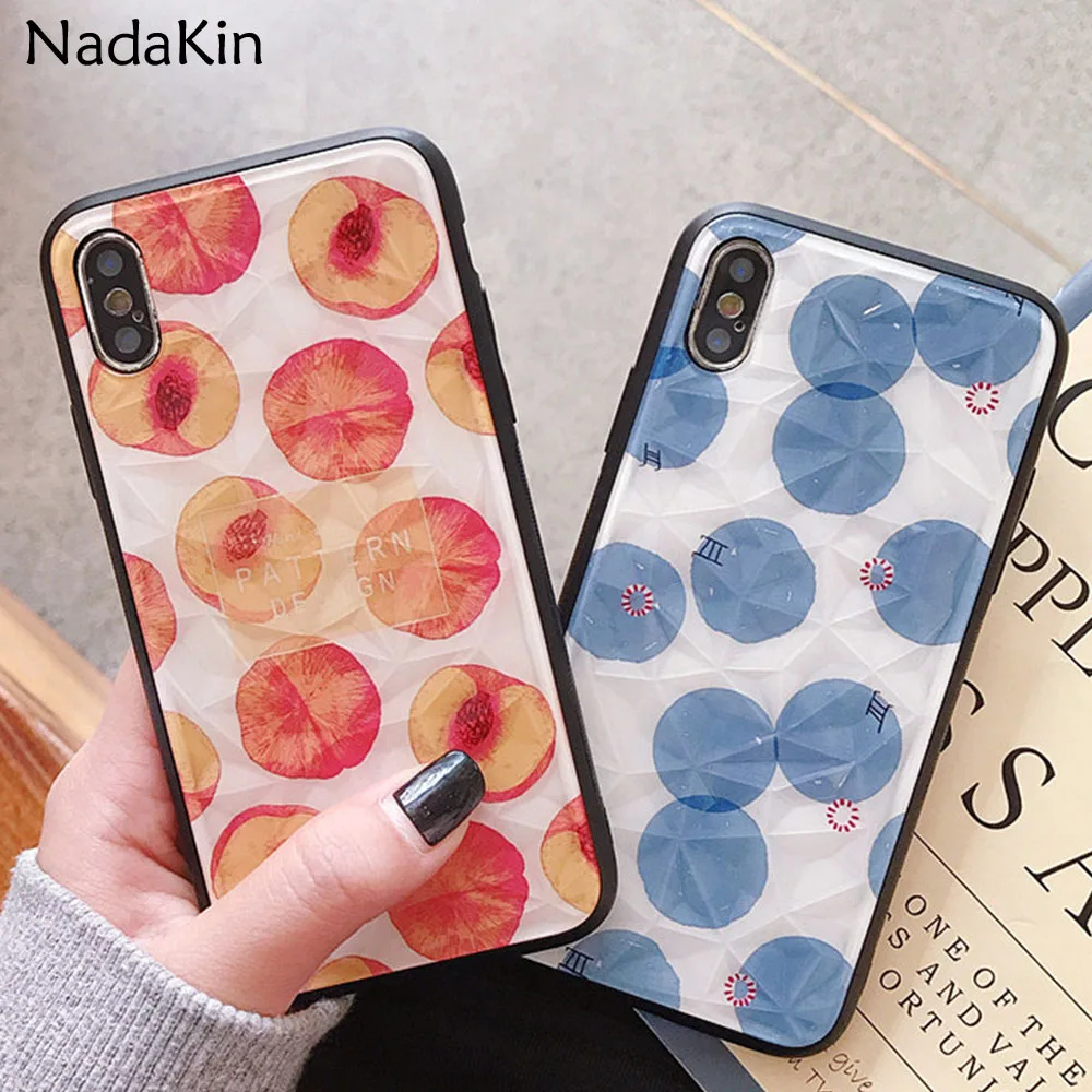 

Diamond Texture Back Phone Case Shell for Huawei P20 Mate 10 Pro Honor 8X View 20 Nova 3 3i 3E 4 With Orange Point Pattern