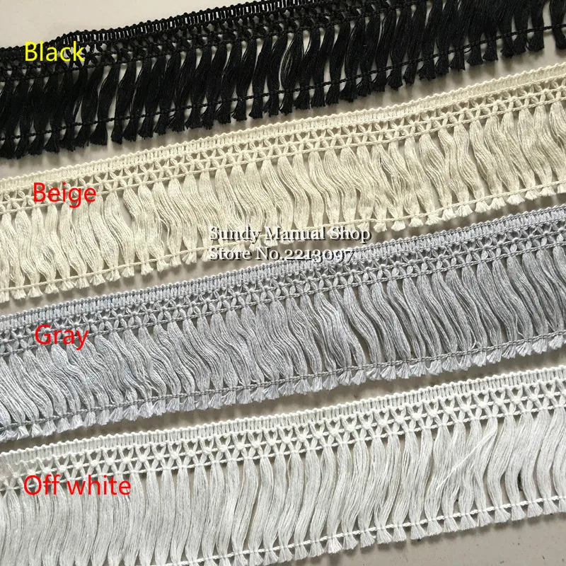 

10Yard/Lot Wholesale hollow out cotton line lace tassel fringed dress garment accessories lace trim DIY 6CM long fabric SM044