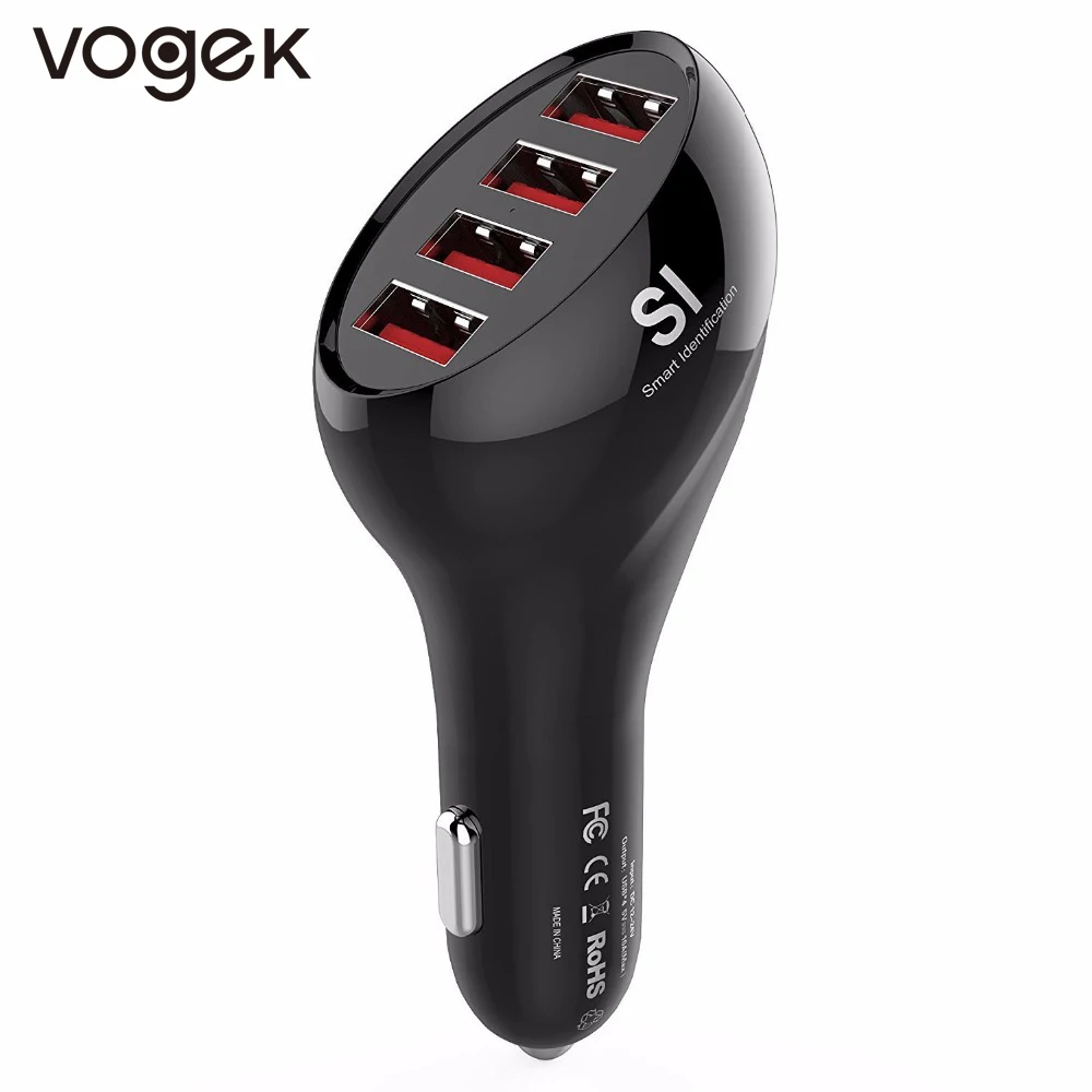 Vogek USB зарядка автомобильное USB зарядное устройство Быстрая зарядка зарядное устройство для мобильного телефона 4 порта USB быстрое автомобильное зарядное устройство для samsung Xiaomi зарядное устройство для планшета