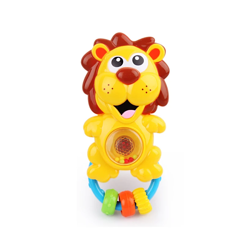 Lion Cow Rattles Teethers Baby Toys 0-12 Months Educational Toys Cartoon Animal Mobile For Baby Cribs Mobile Phone Toy
