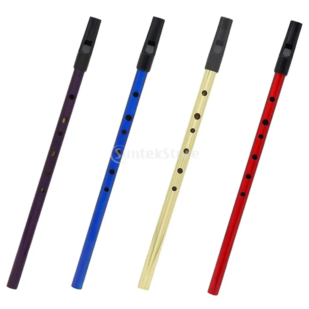 

Metal Tin Whistle Irish Fipple Flute Whistle Six-holed Woodwind purple