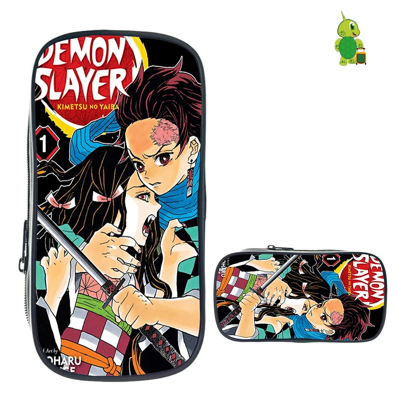 Demon Slayer: Kimetsu No Yaiba пенал для мальчиков и девочек-подростков, косметички, школьные принадлежности, канцелярские принадлежности, сумка для хранения, косметичка - Цвет: 5