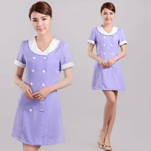 Женское платье с короткими рукавами для ухода за кожей