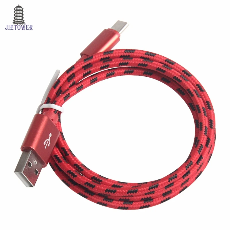 300 шт./лот 1 м 2 3 Плетеный Micro typeC 8pin USB кабель для зарядного устройства тканевый