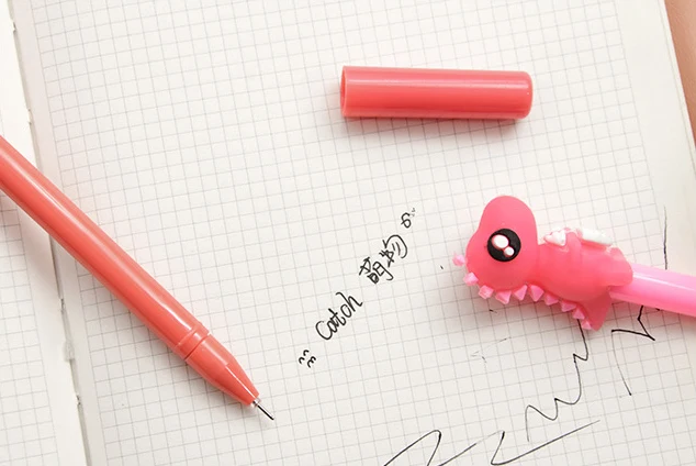 1 шт. кавайная гелевая ручка для моделирования с изображением динозавра из мультфильма креативный Монстр для студентов, написание, подпись в офисе, канцелярские принадлежности
