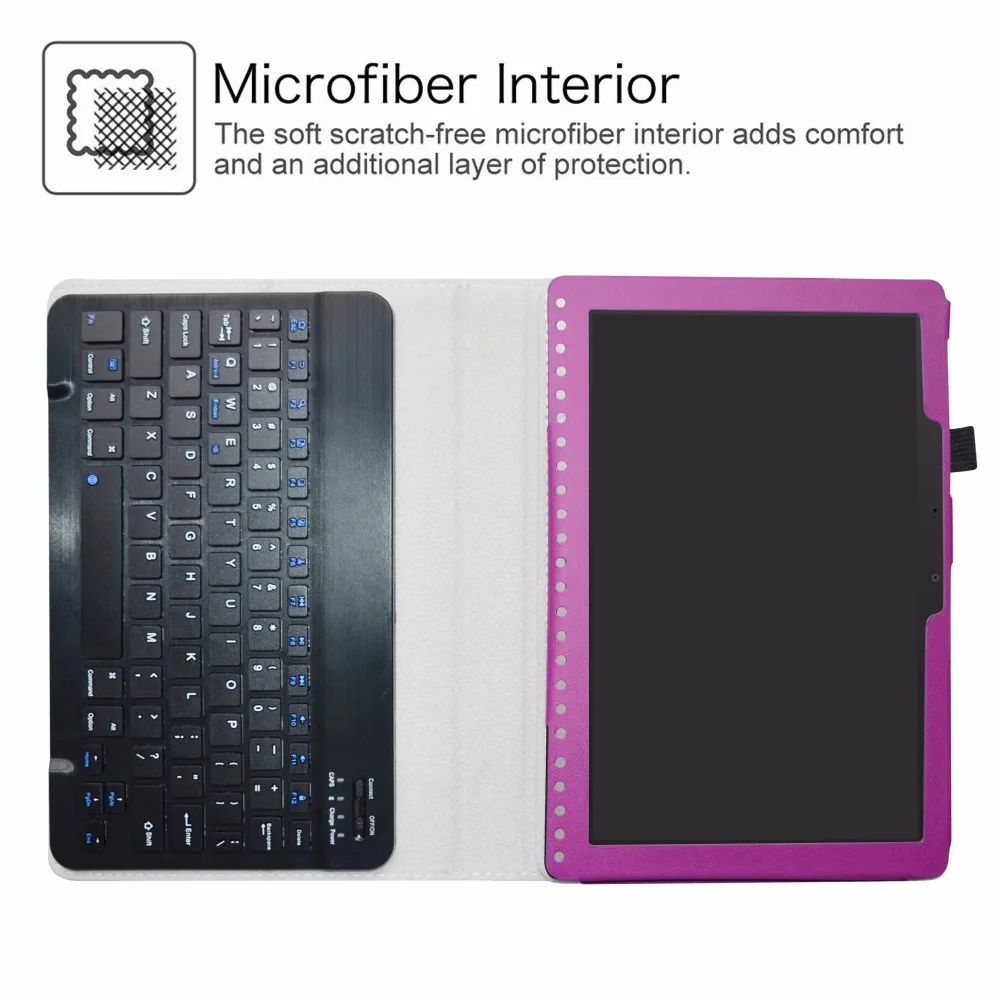 For 10.1" Acer Iconia One 10 B3-A50 Tablet Removable Bluetooth Keyboard case,Portable Folding stand Pu Leather Case