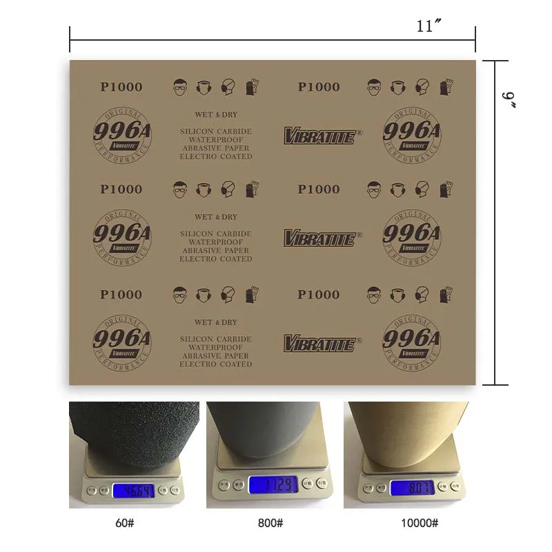 10 листов " x 11" Карбид Кремния абразивная наждачная бумага 60 до 10000 круп Влажная/сухая для автомобильной шлифовки деревянной мебели отделка