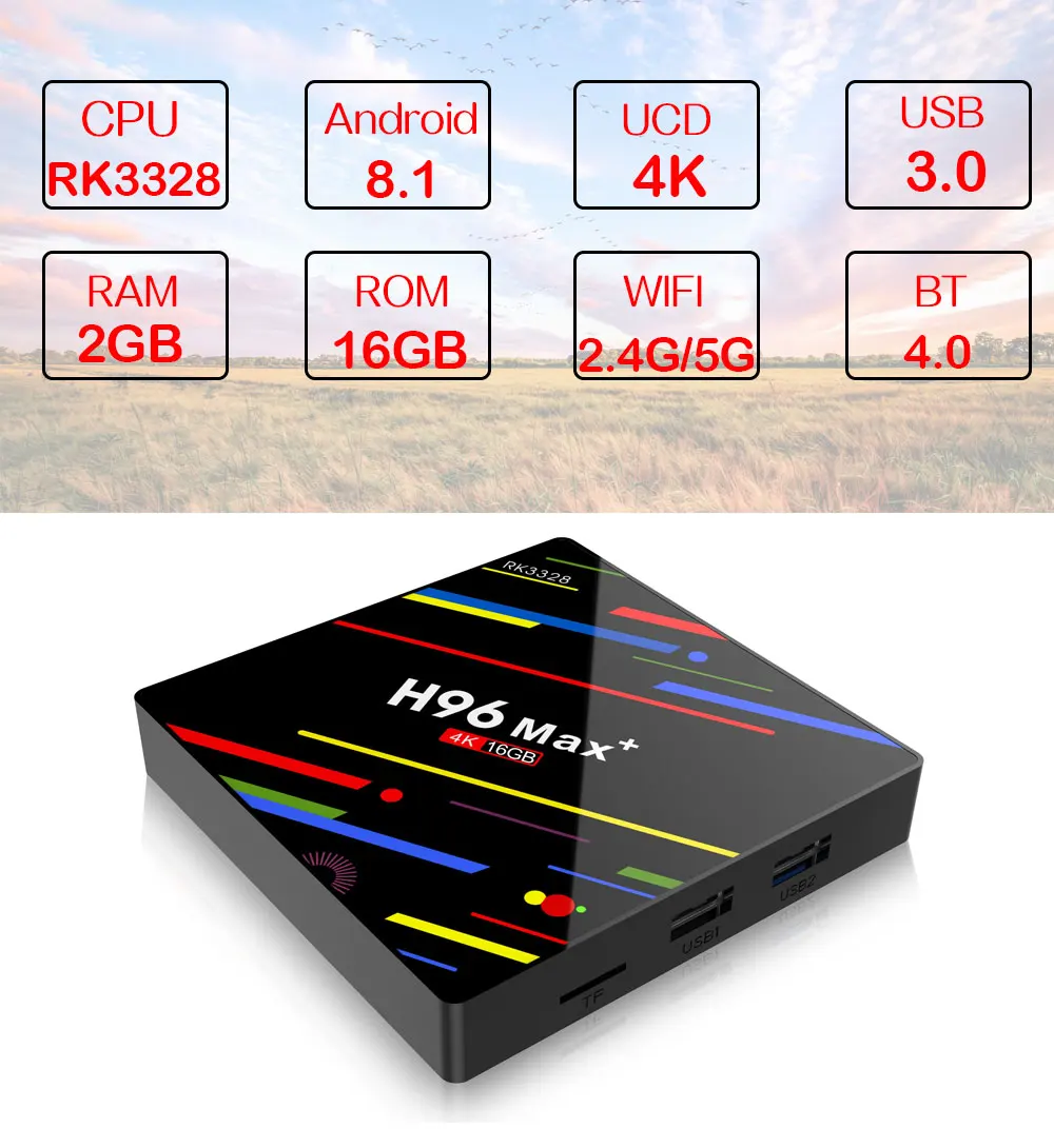 H96 MAX Plus Android 8,1 4G 32G 64G набор топ cajas 4 K Ultra HD H.265 inteligente caja de tv USB 3,0 двойной Wifi 2,4/5,0G reproduct