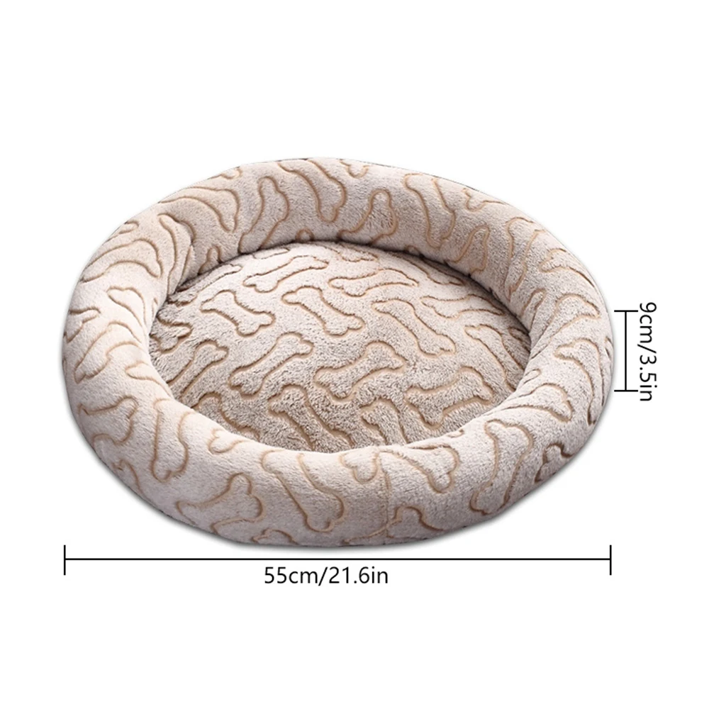 buy Bone Printing Pet Sofa Corduroy Soft Warm Cat And Dog Pad Pet Sleeping Bed Machine Wash Invariant