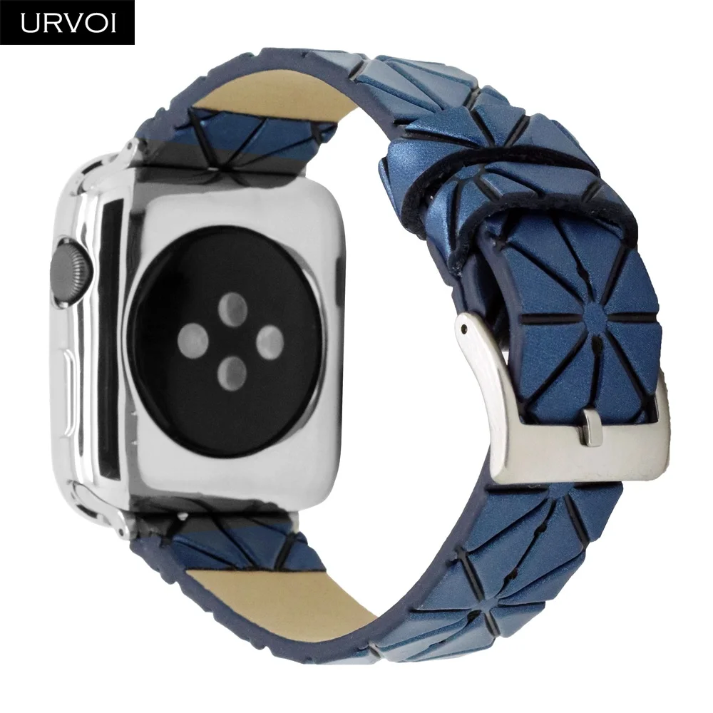 URVOI ремешок для apple watch series 5 4 3 2 1 iwatch из искусственной кожи с геометрическим узором