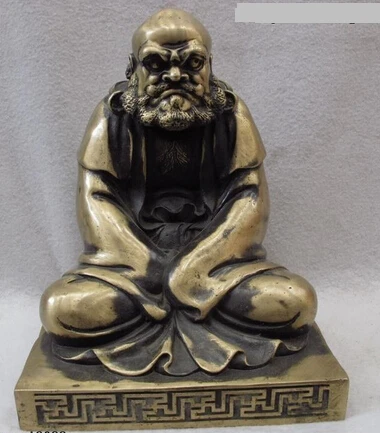 

RHS0242 Chinese Tibet Buddhism temple Bronze DaMo Bodhidharma Dharma arhat Buddha Statue