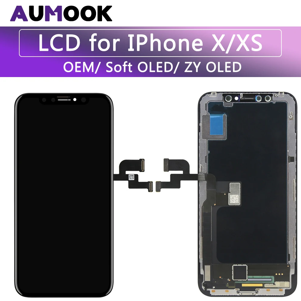 

AMOLED OEM LCD for IPhone X XS XR Soft OLED Touch Screen Display for IPhone X XS Pantalla with Good 3D Touch Digitizer Assembly