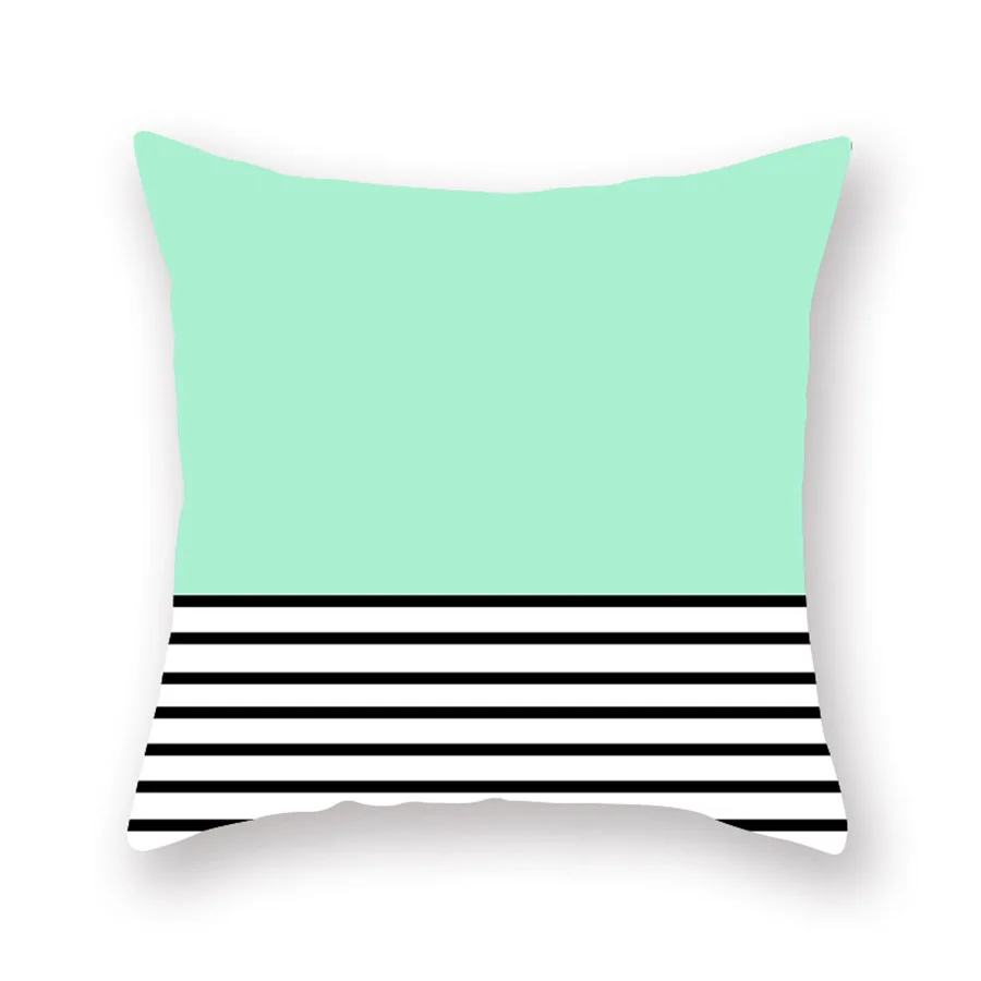 CUSCOV ot мятно-зеленая Геометрическая наволочка, цифровая наволочка с принтом, наволочка для дивана, декоративная наволочка для подушки