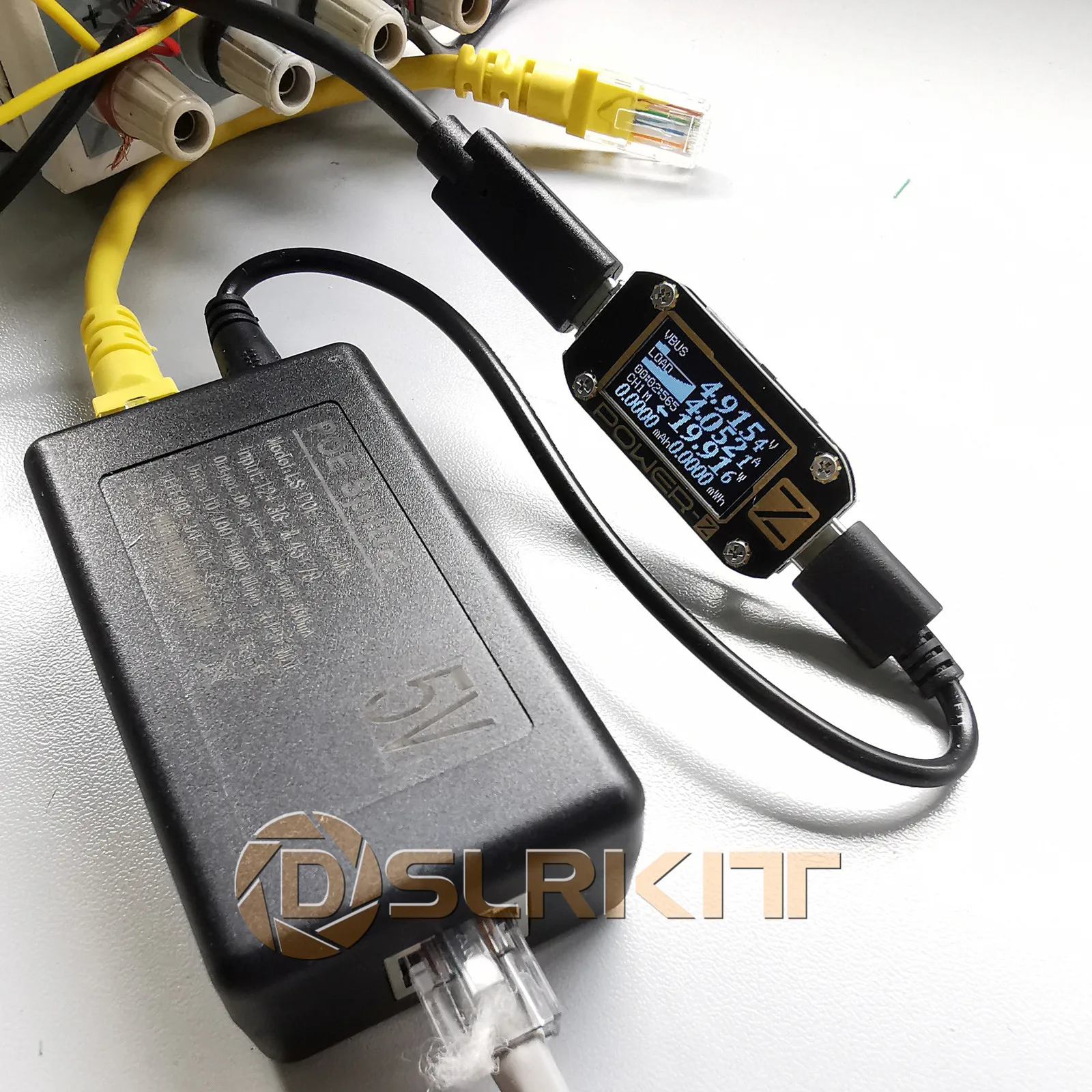 DSLRKIT 5V 3A 4A 20Watt Gigabit Raspberry Pi 4 4B Active PoE Splitter USB TYPE C Ethernet