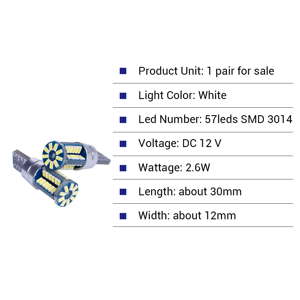 TC X 2 шт./1пара Качественные t10 w5w led светодиодные лампы для авто передние габариты
