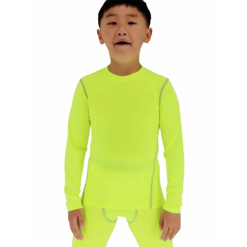 Men Tight t shirts Long Sleeves Kids Boys Girls Compression Base Layer ...