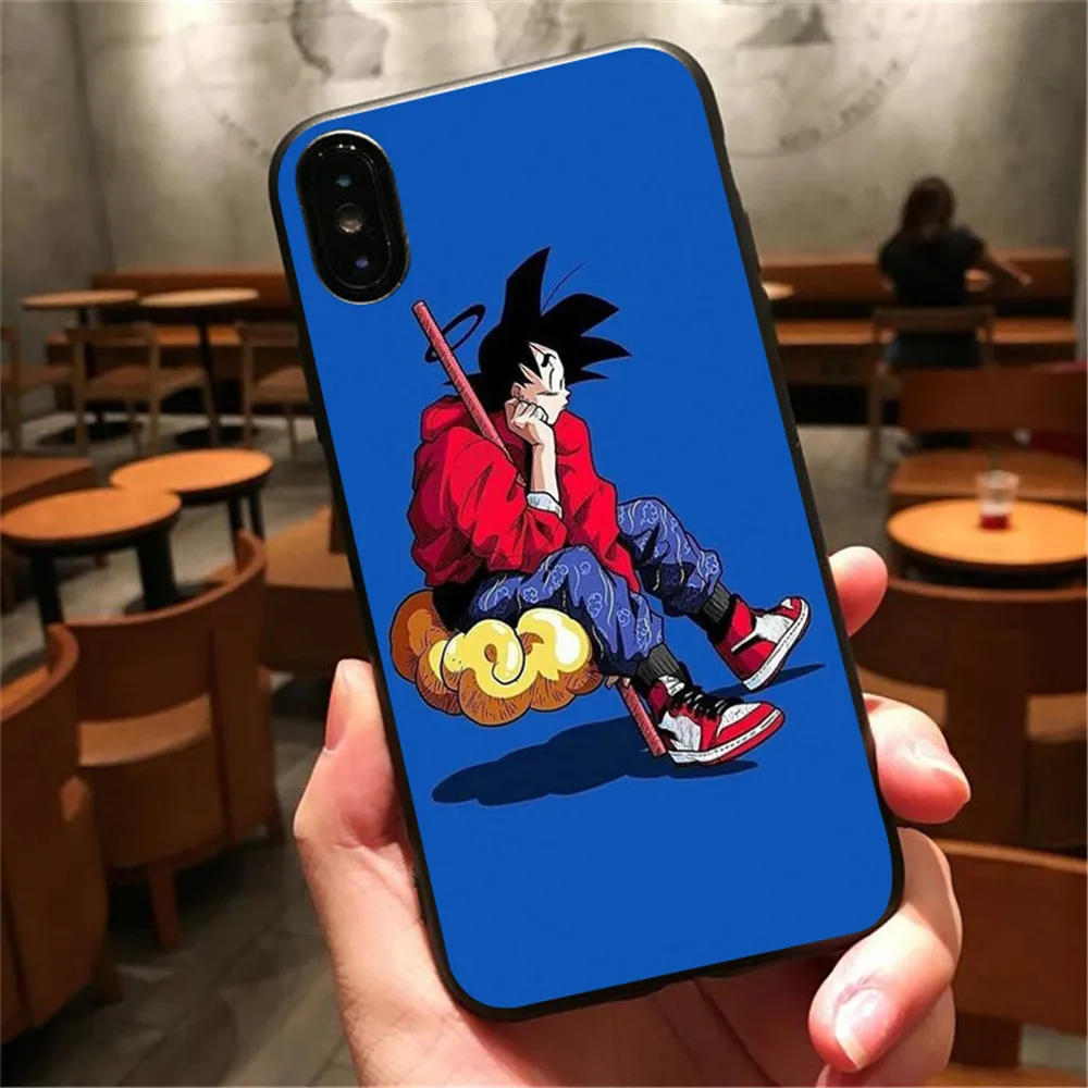 Dragon Ball Z Super DBZ Goku Coque For iPhone 8 7 6 plus X Xs Xr max 5 11 11p 11max Phone Case for Samsung 8 9 10 plus case