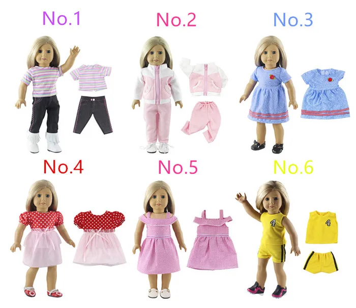 Стиль высокого качества несколько стилей красивая одежда и школьная сумка для 18 дюймов американская кукла