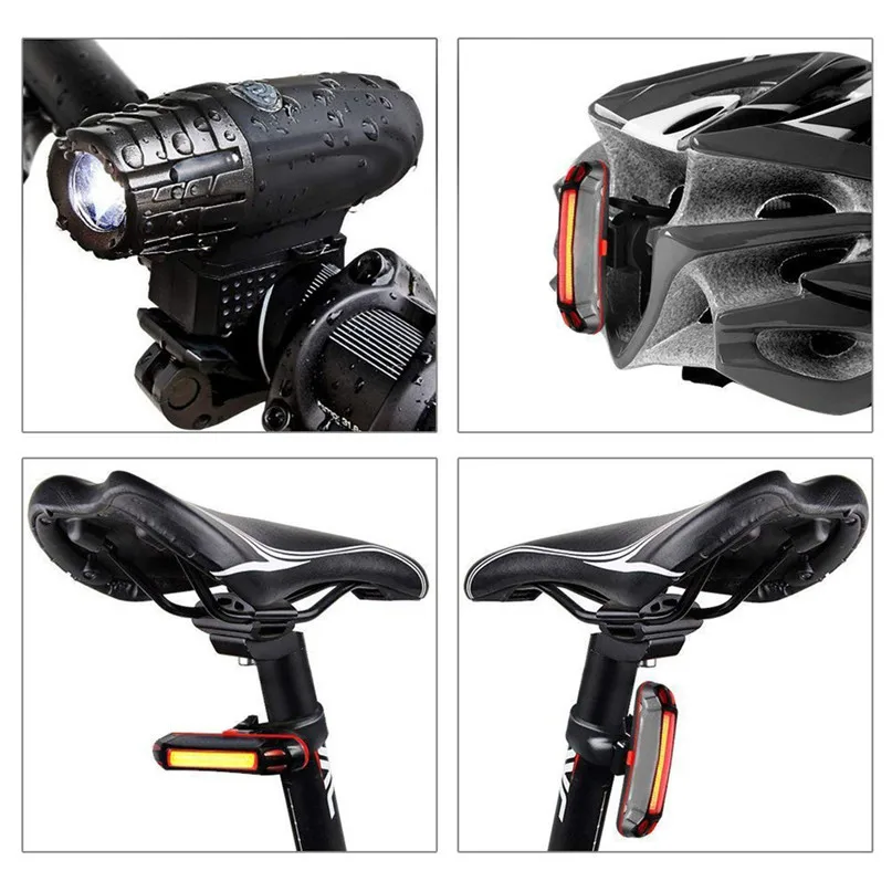 Cycling Bike Light Set Waterproof Bike Light Front And Rear Bike Lamp Clip Light 100 - 320 Lumen 3 modes #2h06 (4) - 