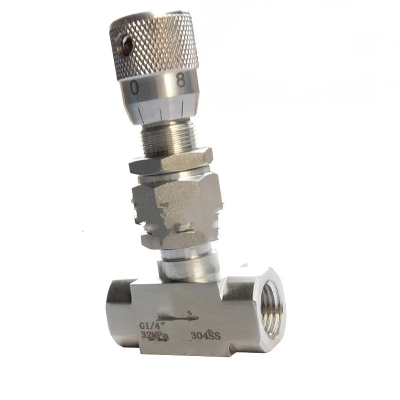 Масштабируемый 304 женское из нержавеющей стали резьба поддерживающий клапан NPT 1/4 'управление потоком Игольчатый Клапан регулирующий клапан