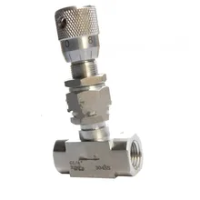 Масштабируемый 304 женское из нержавеющей стали резьба поддерживающий клапан NPT 1/4 'управление потоком Игольчатый Клапан регулирующий клапан