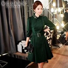 dabuwawa coat long autumn new korean fashion diamond turn down collar temperament waist slim trench coat women pink doll