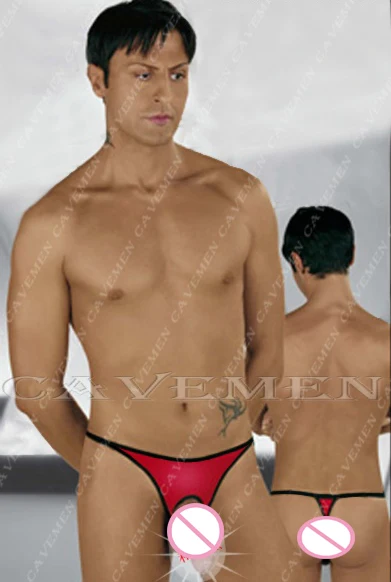 

No crotch Bare * black side modified * 3408 *sexy men lingerie T-Back Thong G-String T pants Brief Underwear free shipping